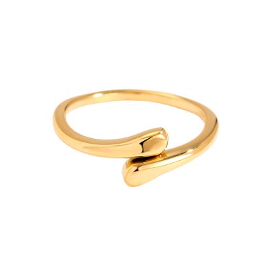 Tiny Drop Ring – Goudkleurig (RVS) - Last item!