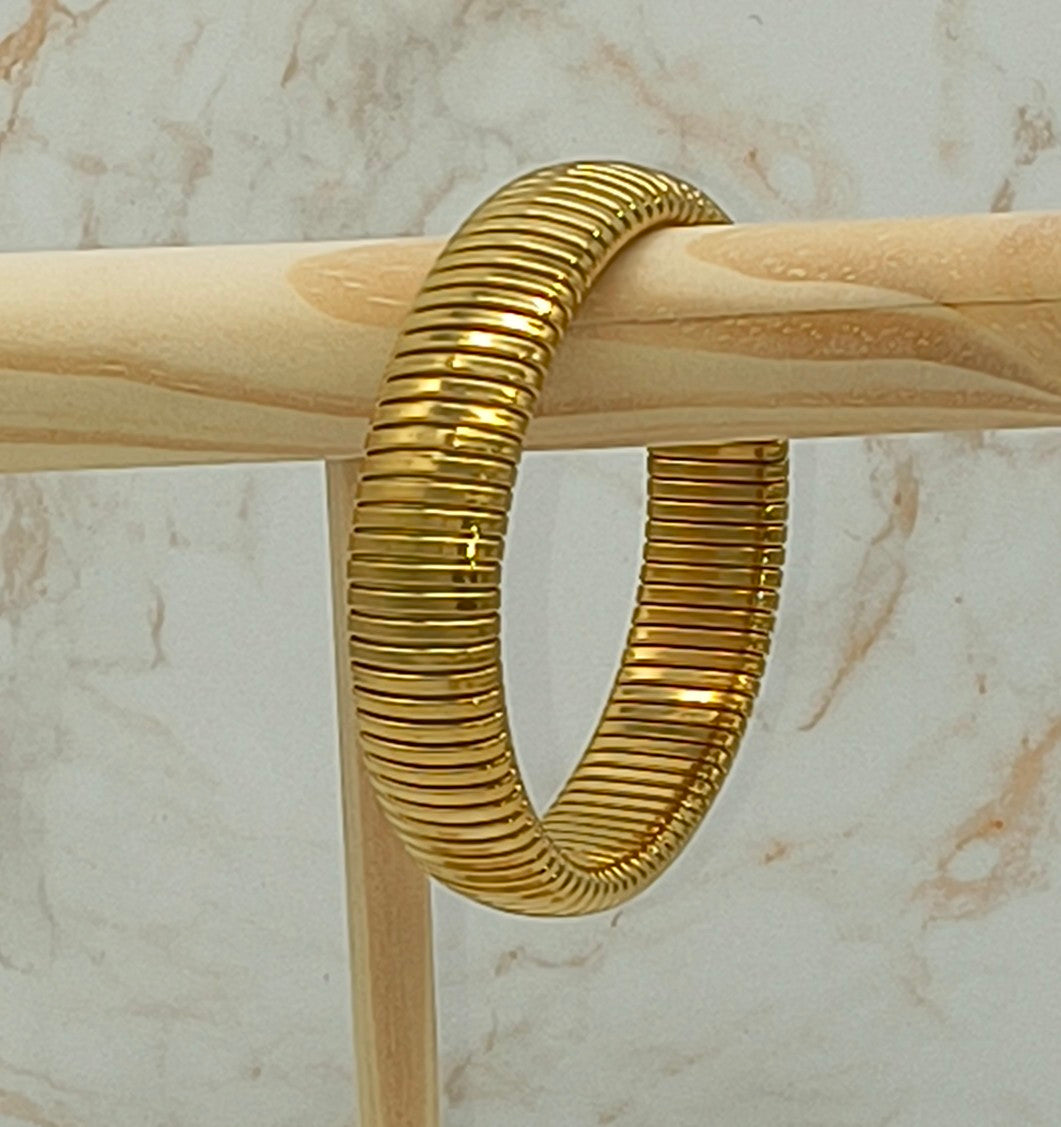Flex Armband RVS – Goudkleurige Bold Statement Bracelet