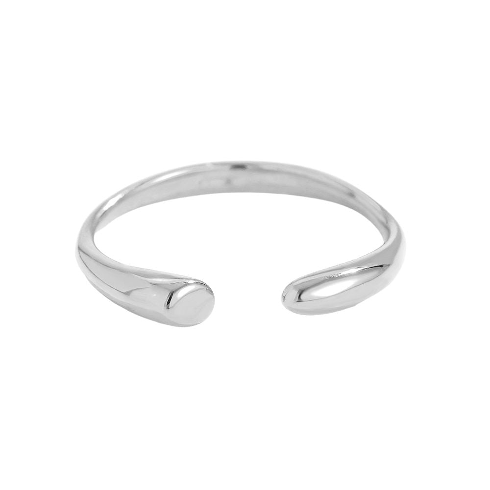 Minimalistische ring van RVS in zilverkleur