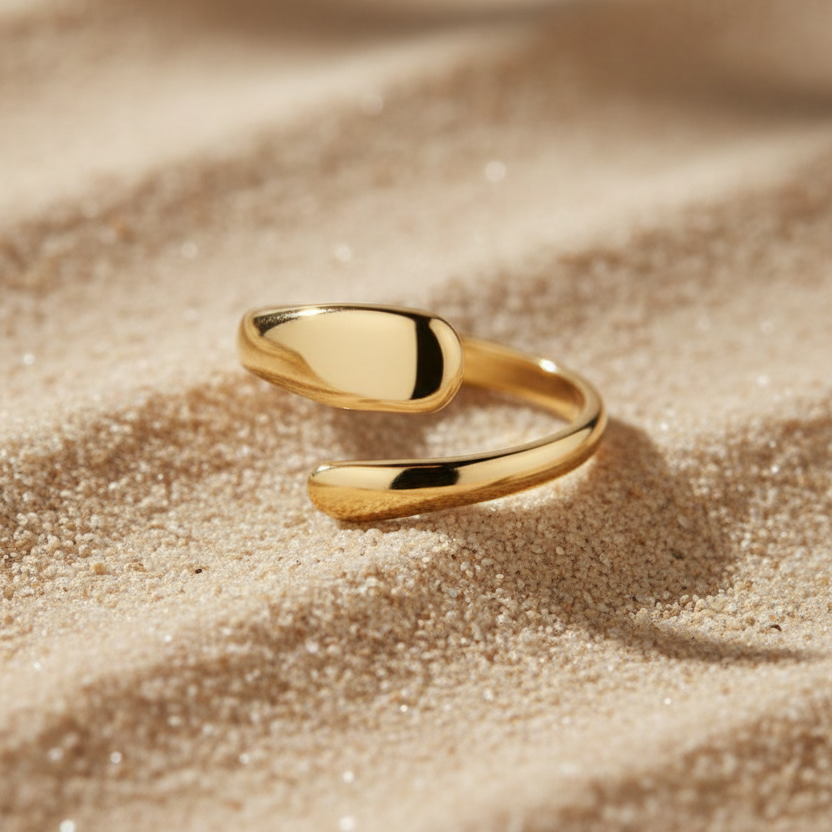 Gevouwen gouden ring – Pinterest productfoto