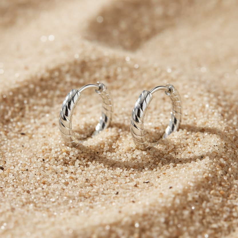 Lina Hoops zilver – Pinterest productfoto